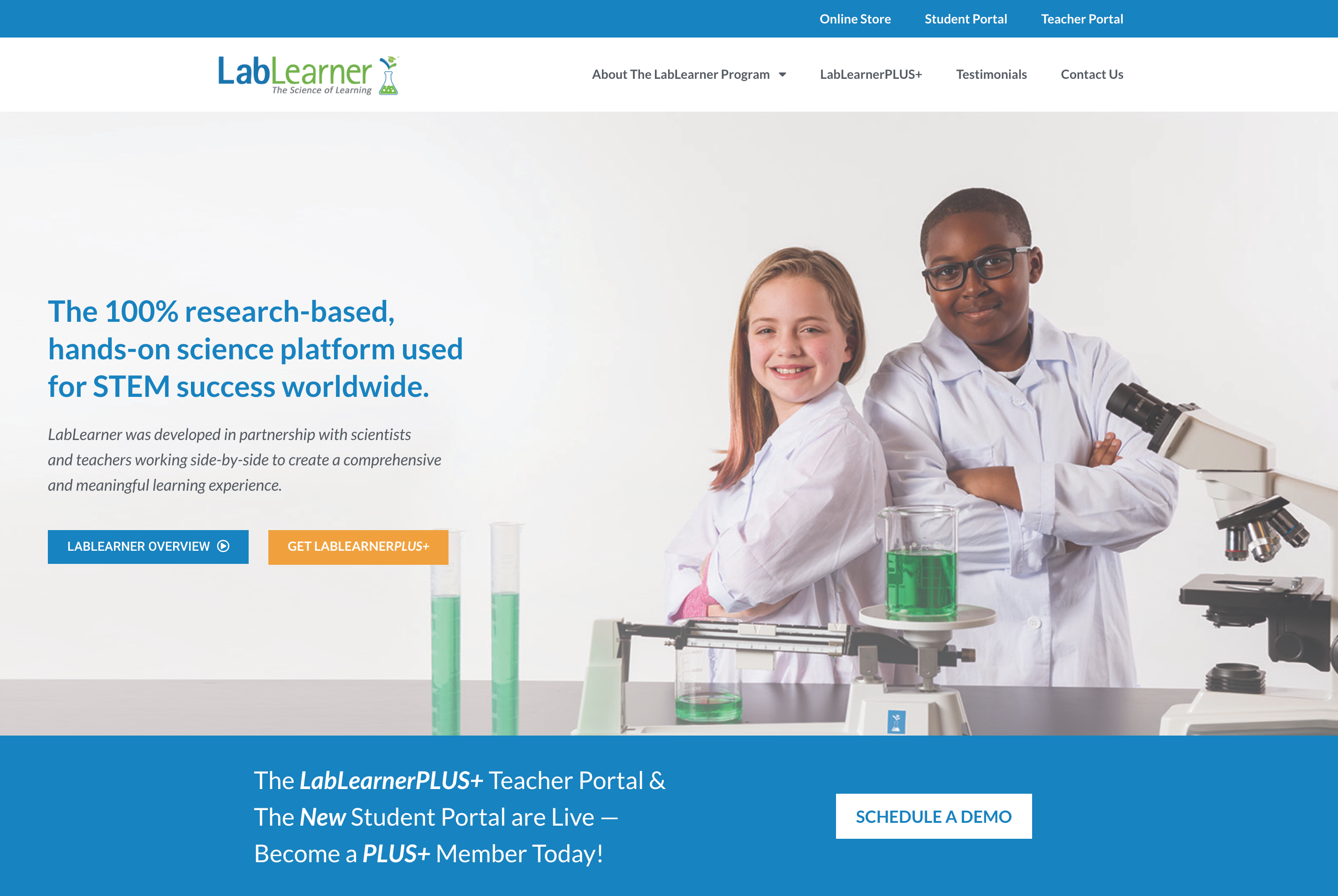 LabLearner - Online enrollment, portals, shopify, and product purchasing